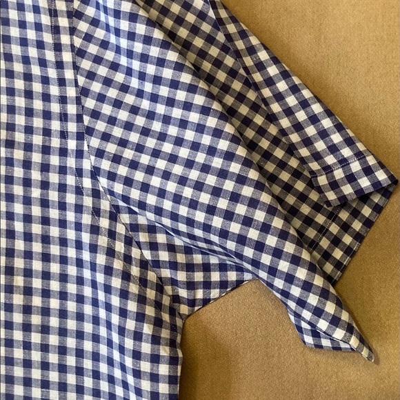 Polo by Ralph Lauren mens Bromley 100% linen short sleeve shirt indigo,white. - Picture 5 of 9